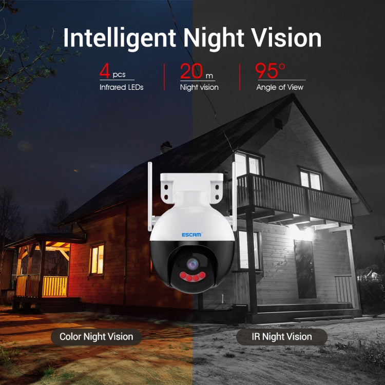 ESCAM QF300 3MP Smart WiFi IP Camera Support AI Humanoid Detection/Auto Tracking/Cloud Storage/Two-way Voice Night Vision, US Plug, UK Plug, AU Plug, EU Plug ESCAM QF300 3MP Smart WiFi IP Camera Support AI Humanoid Detection/Auto Tracking/Cloud Storage/Two-way Voice Night Vision, US Plug, UK Plug, AU Plug, EU Plug